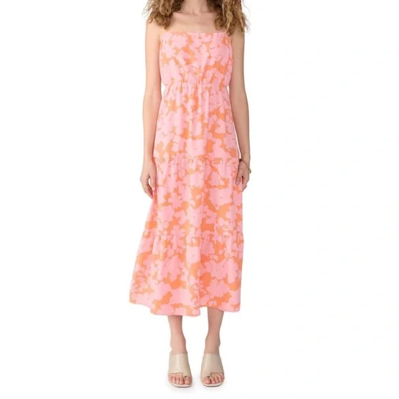 strapless open back dress Roma Mila Midi - Orange main image 1